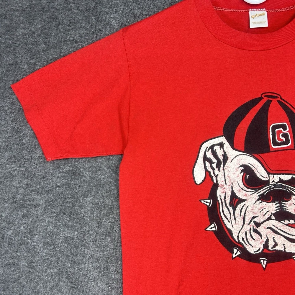Vintage 70s University of Georgia T Shirt Mens S (Tag M) Red single stitch - Picture 4 of 14